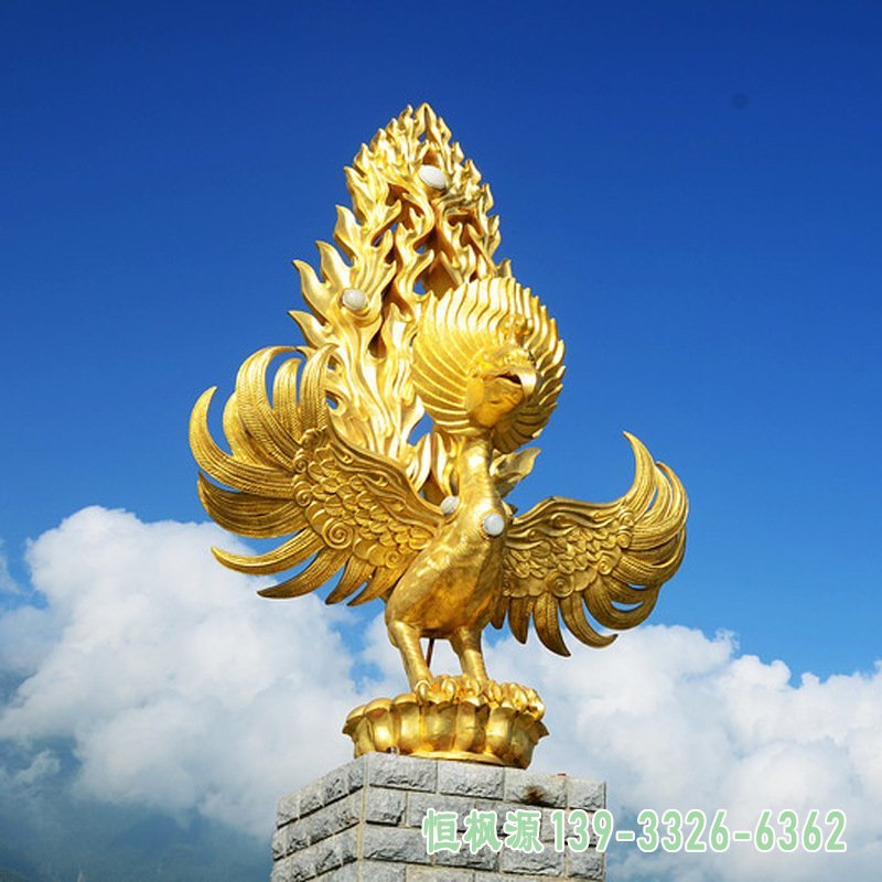 久夏定制 大型不锈钢抽象凤凰艺术品雕塑学校园林城市景观美陈广场88329
