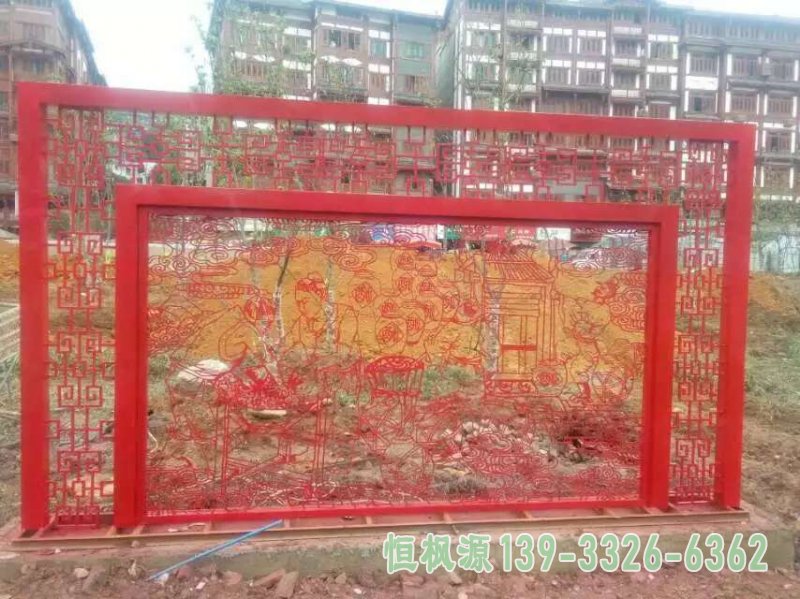 不锈钢装饰剪纸景观雕塑