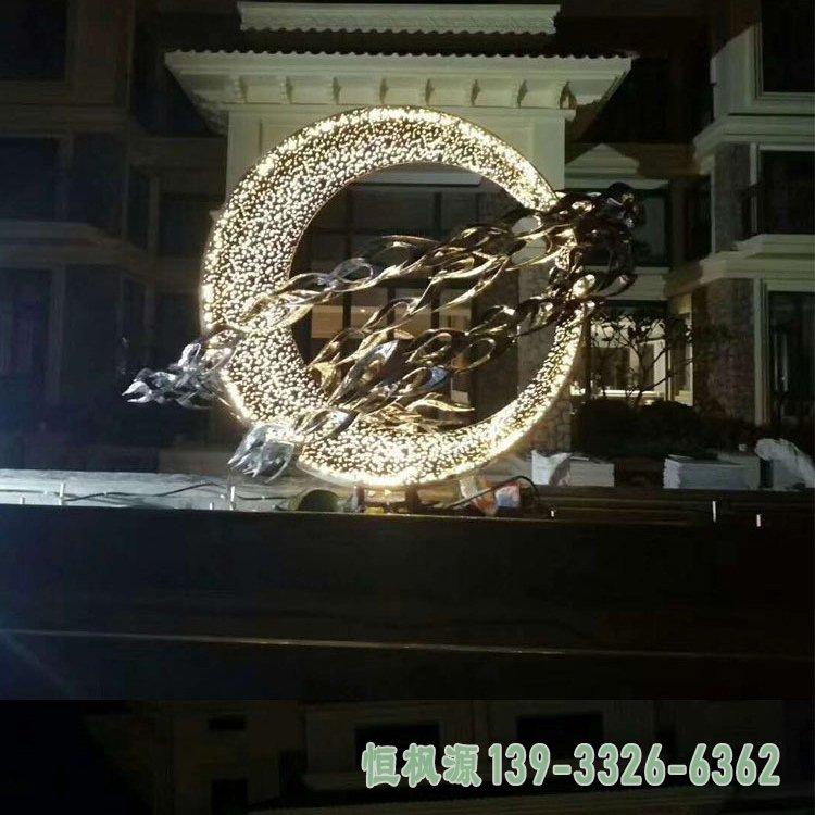鲤鱼跃龙门不锈钢雕塑 (5)