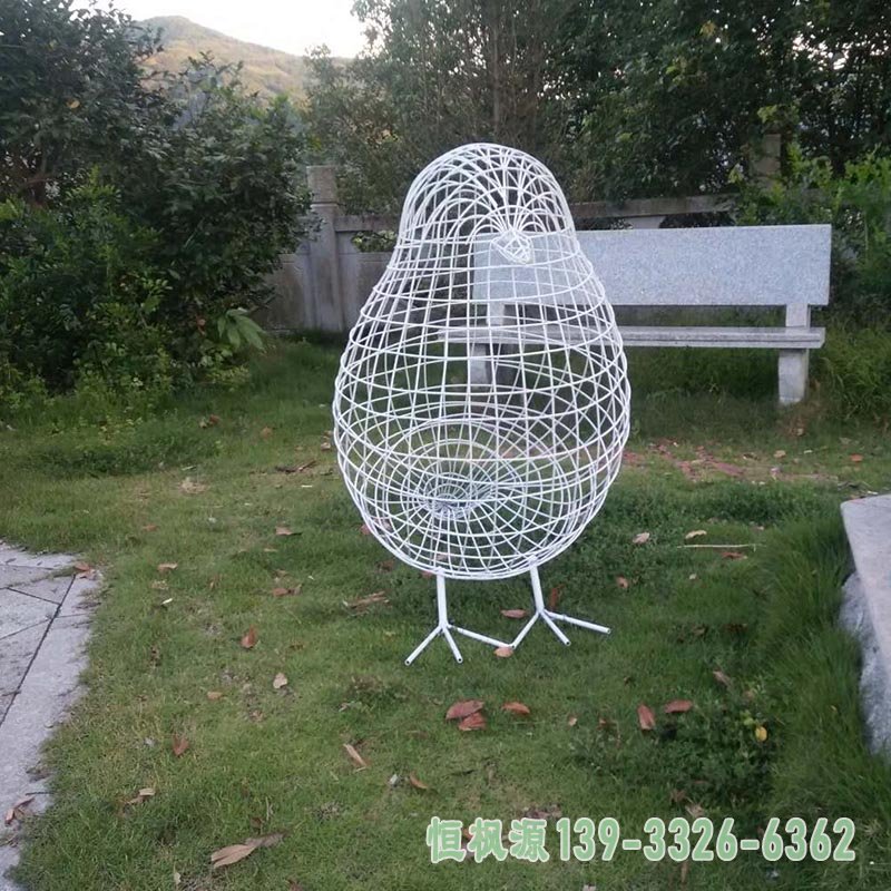 镂空小鸟不锈钢雕塑 (1)