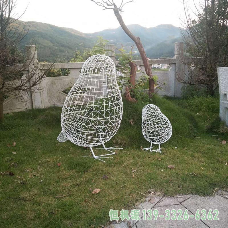 镂空小鸟不锈钢雕塑 (3)