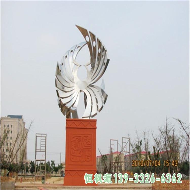 不锈钢抽象凤凰雕塑