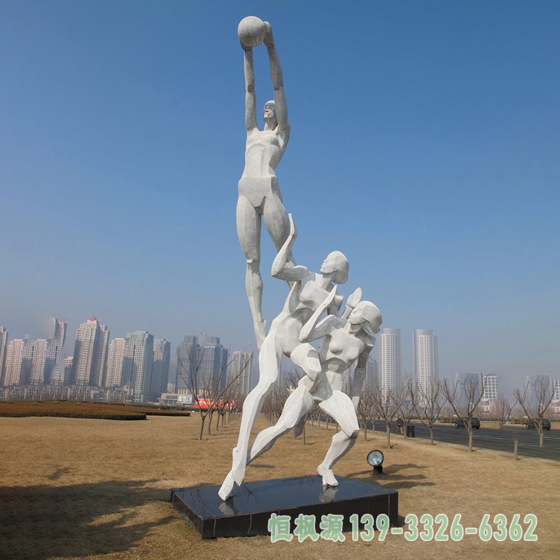 投篮雕塑,不锈钢运动雕塑 (1)