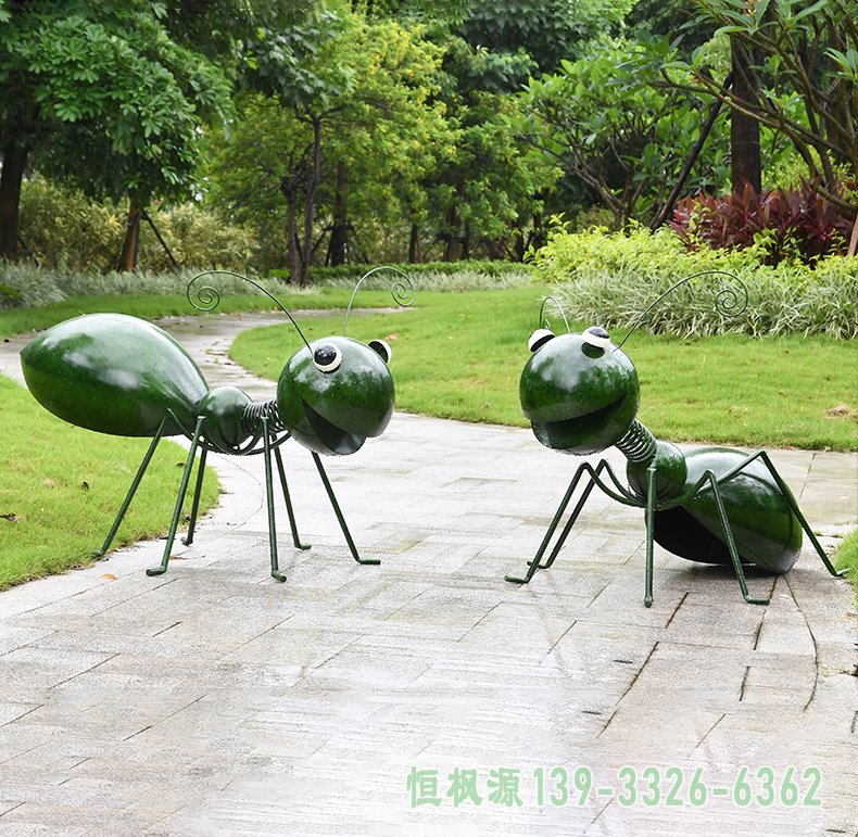 户外彩色不锈钢蚂蚁雕塑 (5)