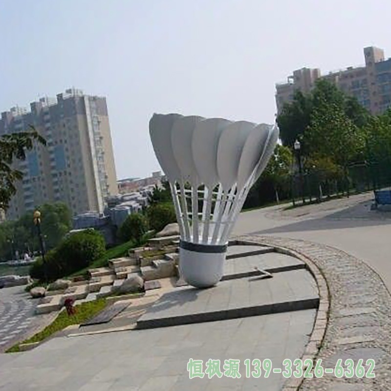 不锈钢羽毛球雕塑,广场不锈钢雕塑
