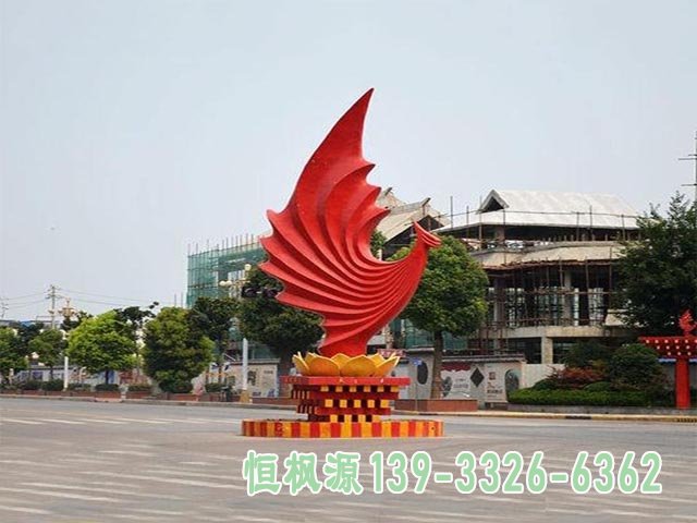 不锈钢城市凤凰摆件