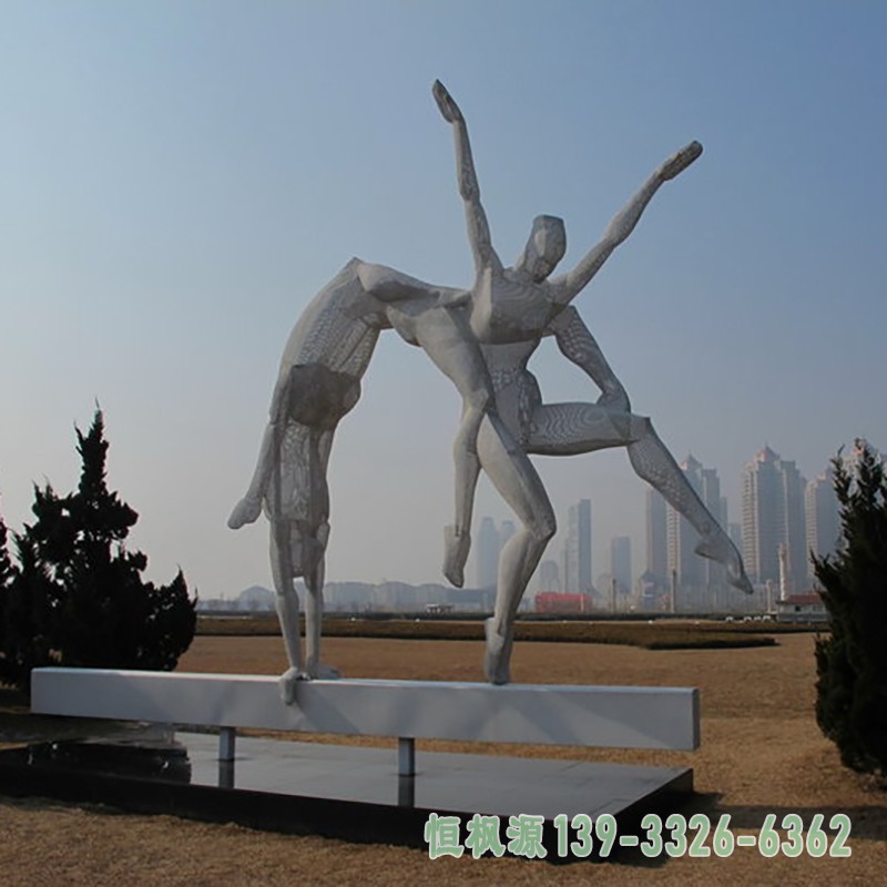 体操雕塑,不锈钢运动雕塑 (1)