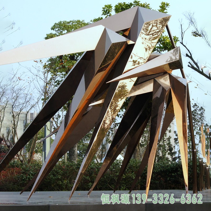 风竹雕塑,不锈钢景观雕塑