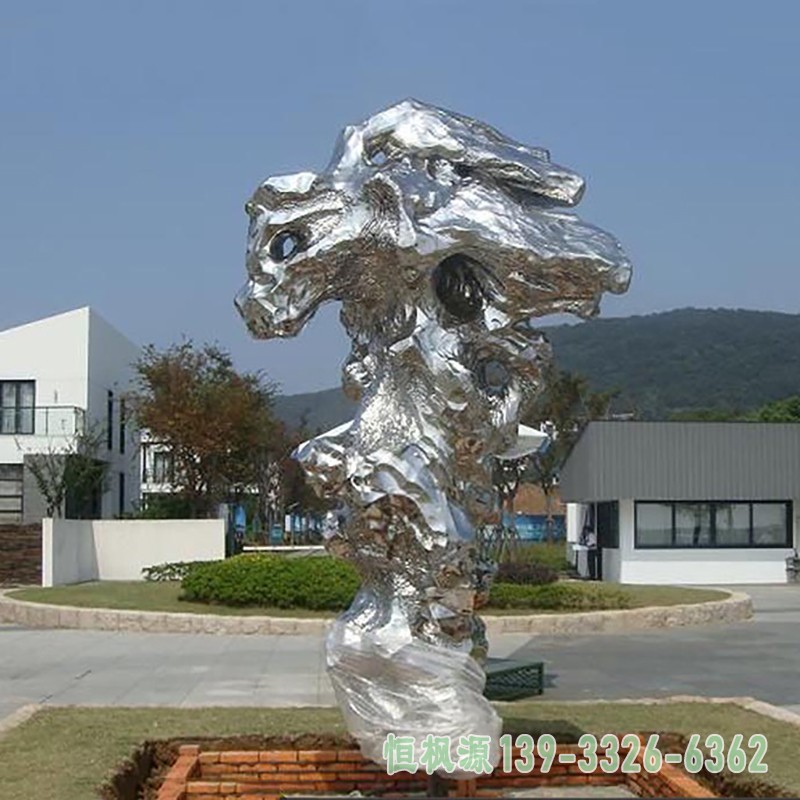 抽象创意块状广场景观雕塑,不锈钢雕塑