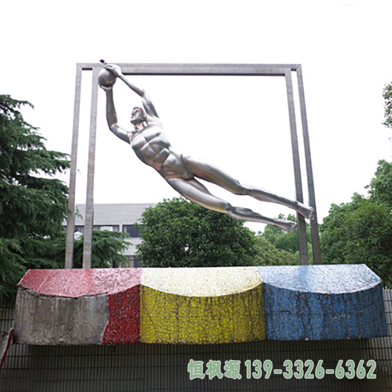 不锈钢体操雕塑 (2)