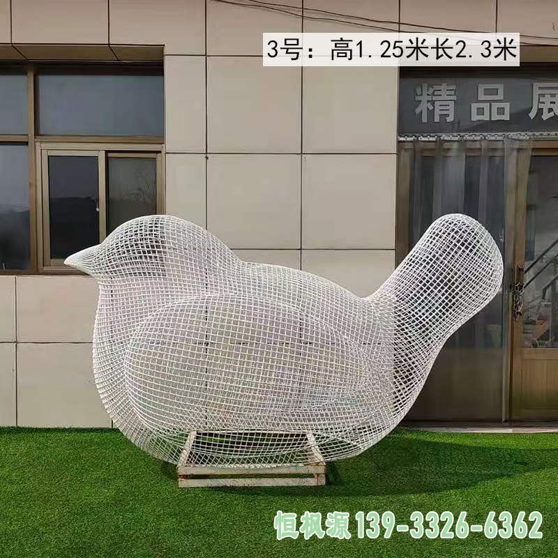 不锈钢镂空鸟雕塑 (17)
