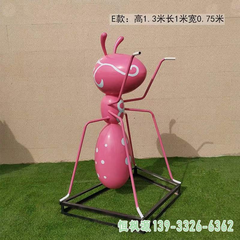不锈钢彩绘蚂蚁雕塑 (1)