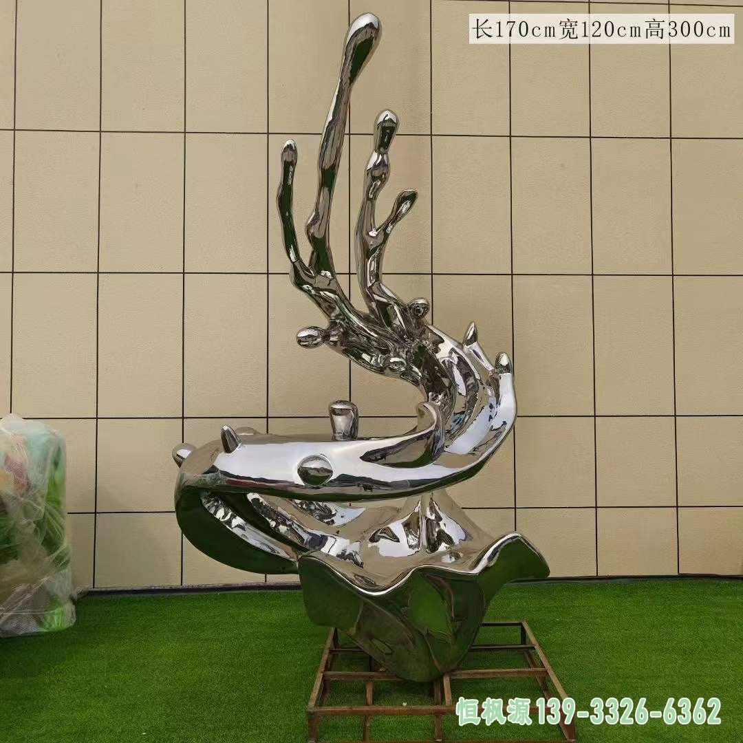 不锈钢海浪雕塑 (16)