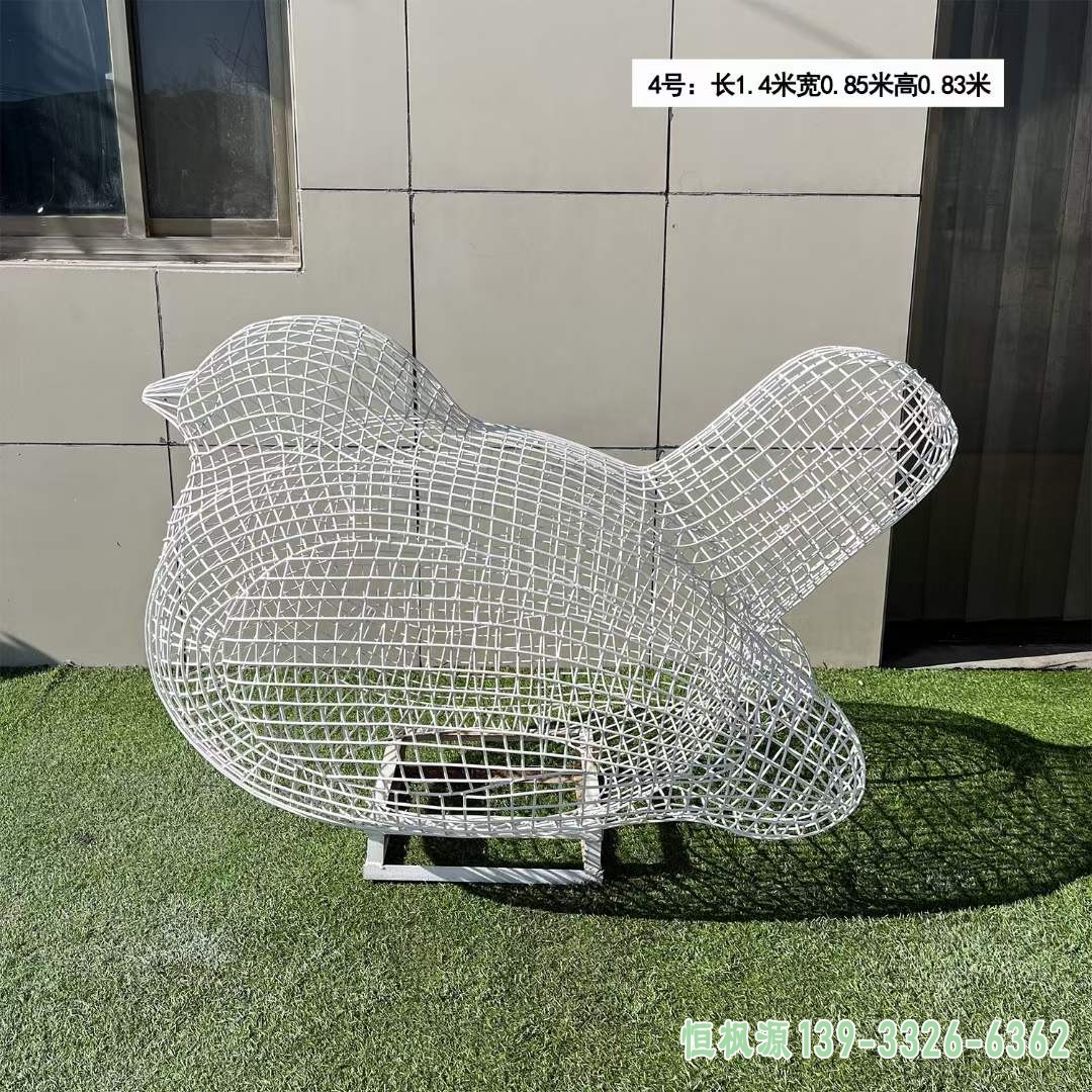 不锈钢镂空鸟雕塑 (18)