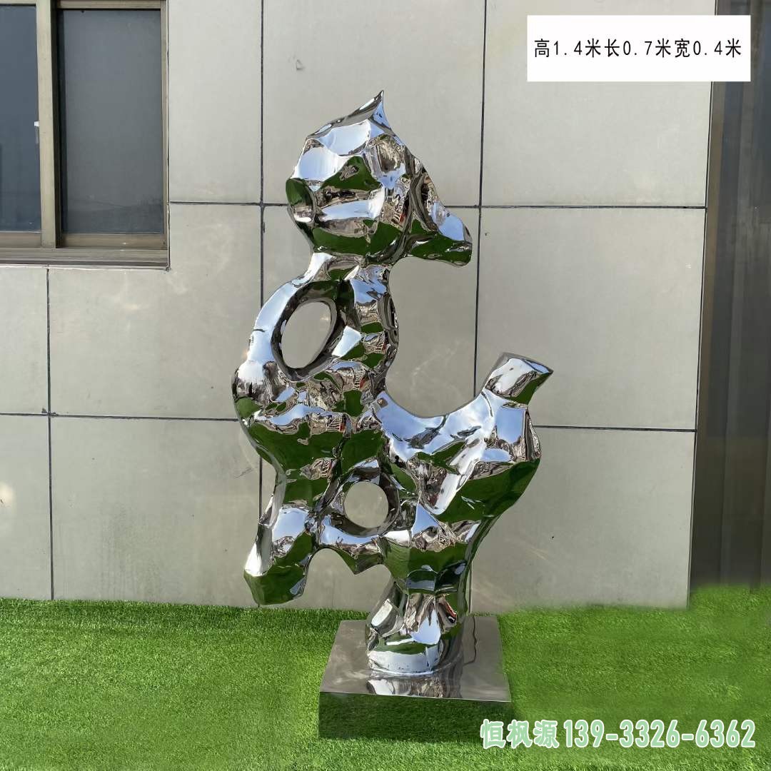不锈钢太湖石雕塑 (12)