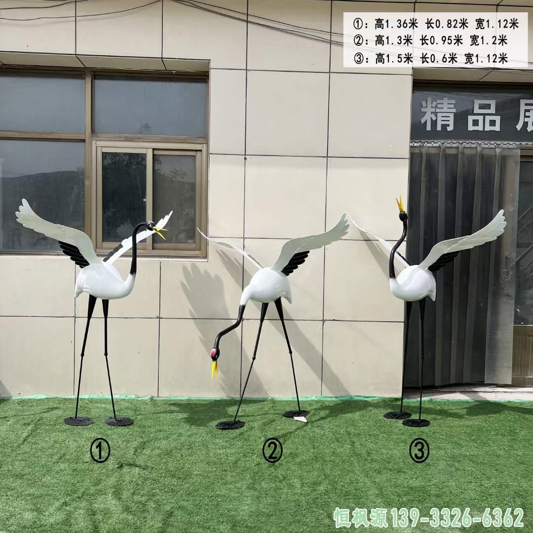不锈钢镜面火烈鸟雕塑 (19)