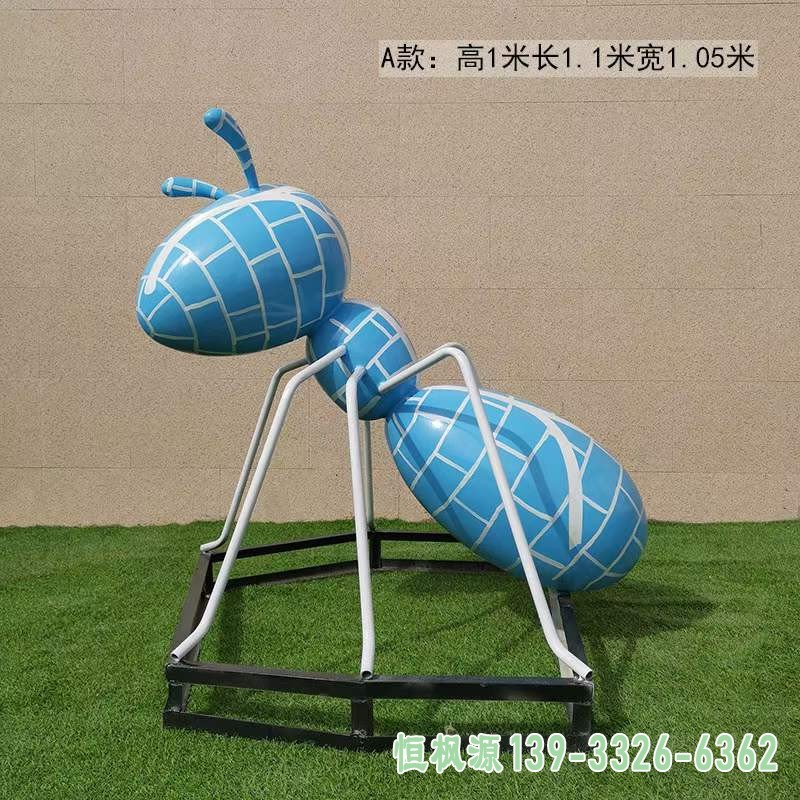 不锈钢彩绘蚂蚁雕塑 (2)