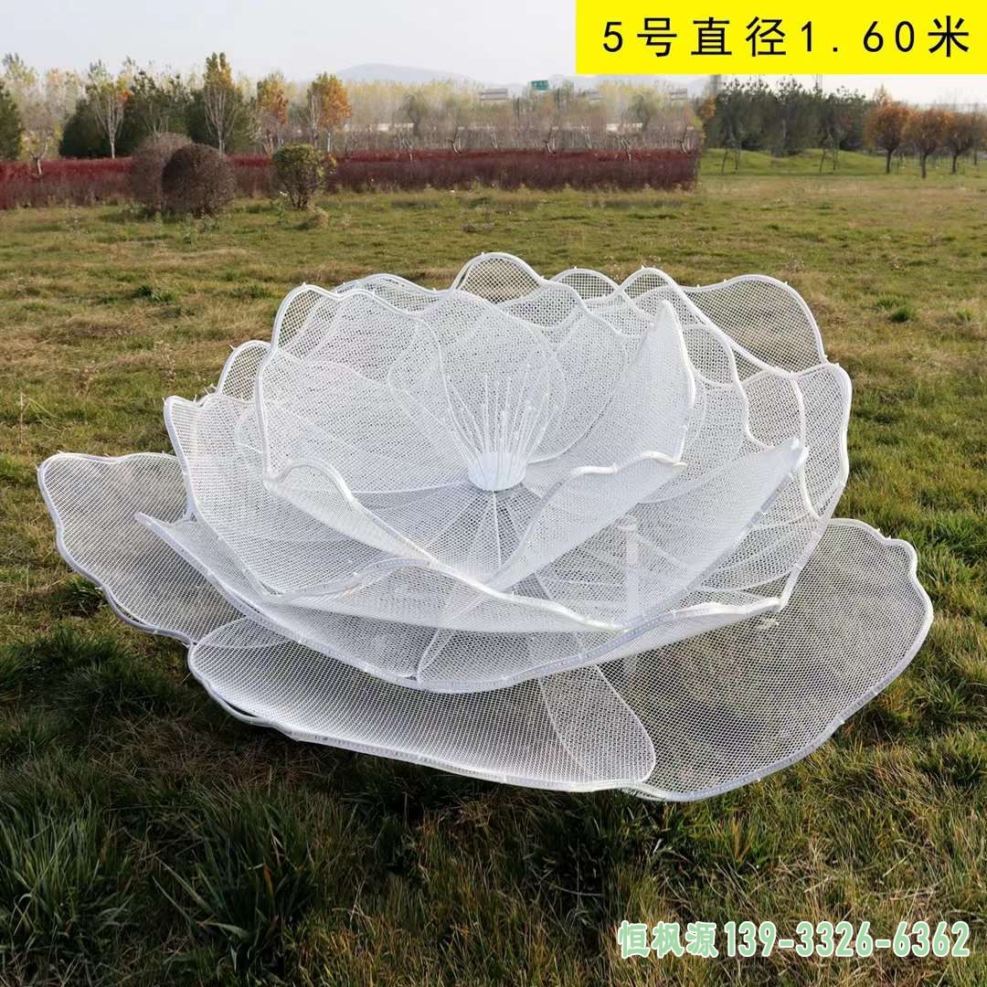 不锈钢彩绘花朵雕塑 (6)
