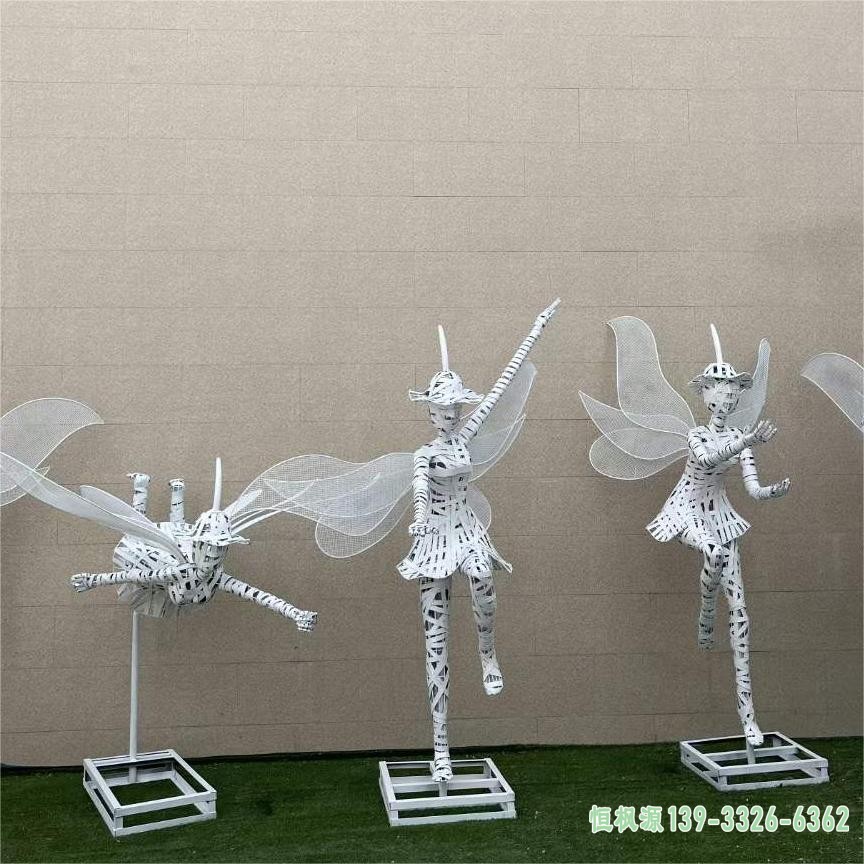 不锈钢镂空芭蕾舞蹈雕塑 (5)