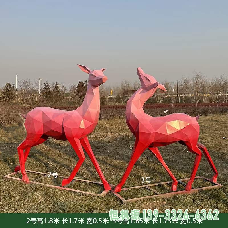 不锈钢彩色小鹿现货 (4)