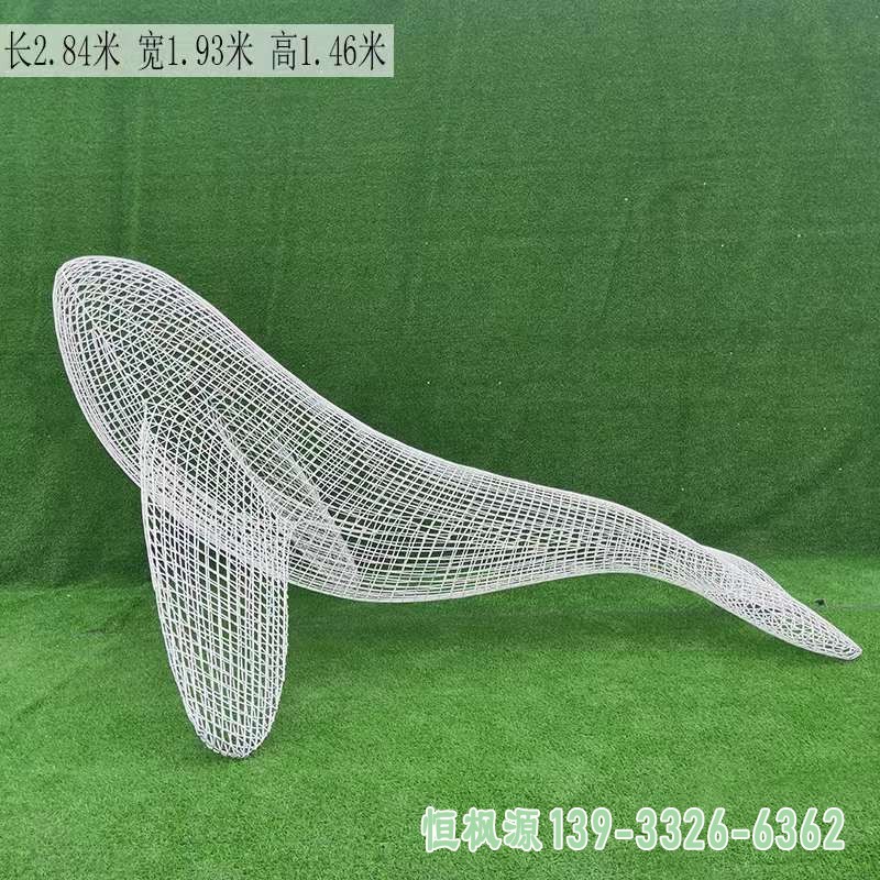 不锈钢镂空海豚雕塑 (6)