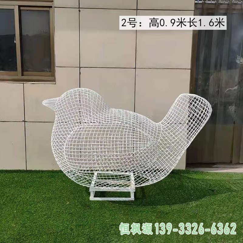不锈钢镂空鸟雕塑 (16)