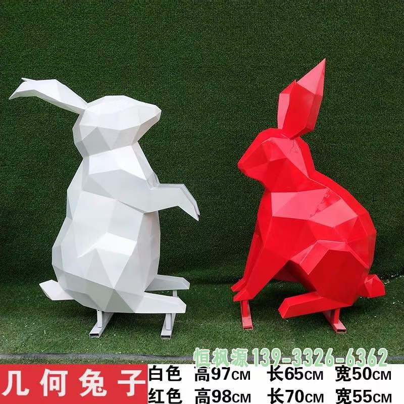 不锈钢兔子雕塑 (4)