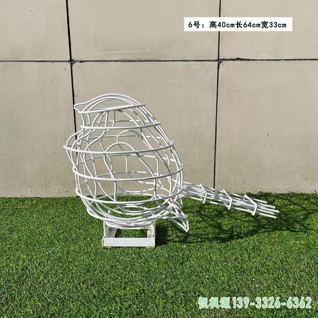 不锈钢镂空鸟雕塑 (14)
