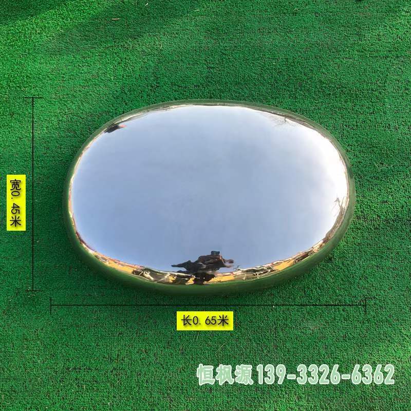 不锈钢镜面鹅卵石雕塑 (34)