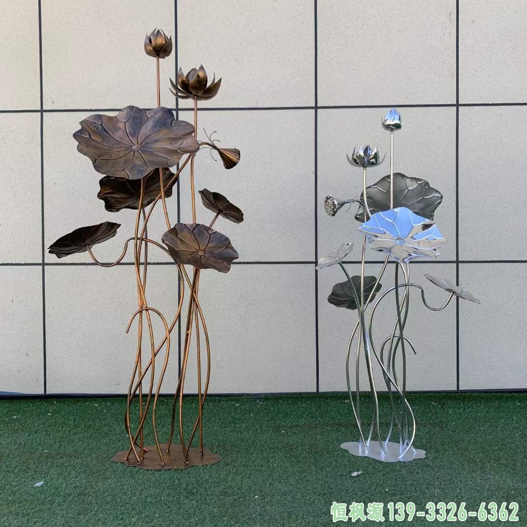 不锈钢荷花景观雕塑 (18)