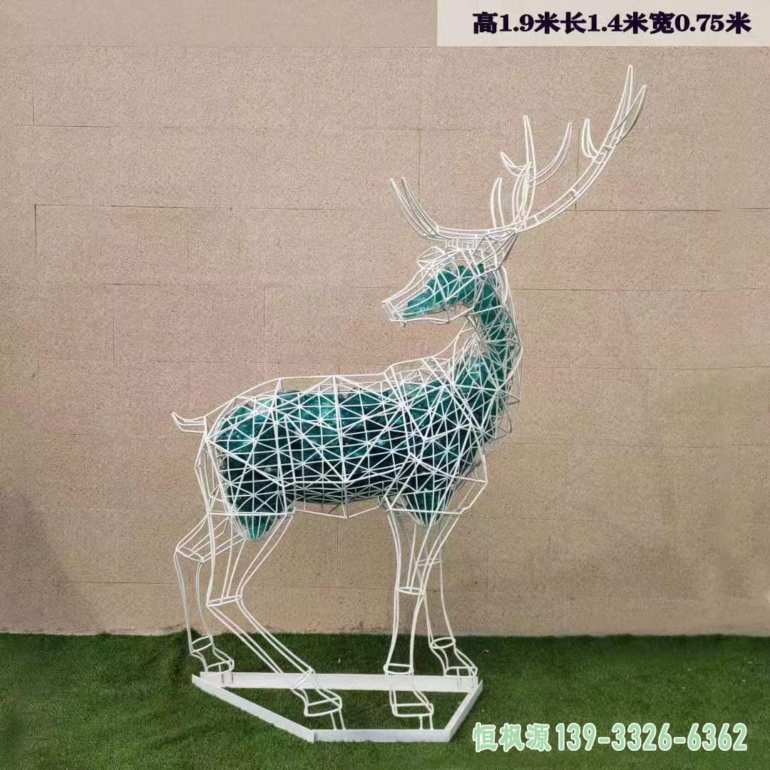 不锈钢鹿雕塑 (1)