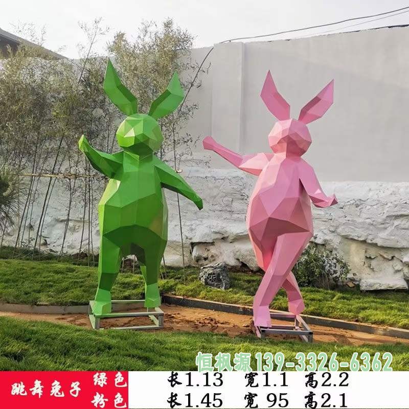 不锈钢兔子雕塑 (8)