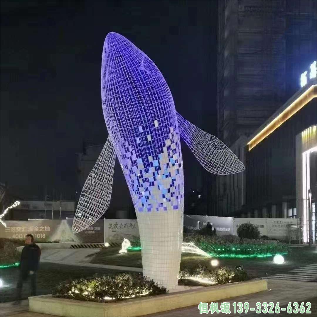 不锈钢鲸鱼雕塑 (6)