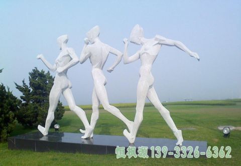 竞走人物不锈钢雕塑