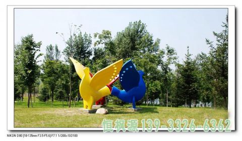 鸽子不锈钢动物雕塑