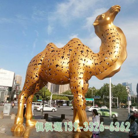 锻造骆驼不锈钢广场雕塑