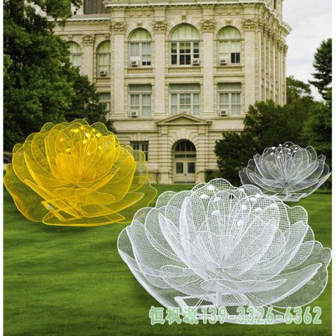 花朵不锈钢园林雕塑