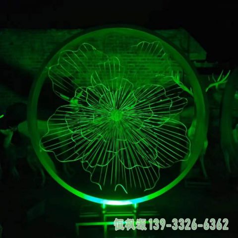 花朵不锈钢公园雕塑