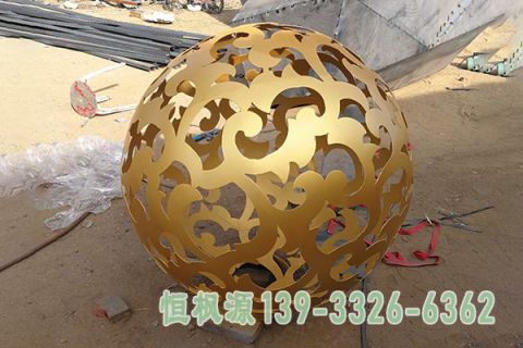镂空球不锈钢景观雕塑