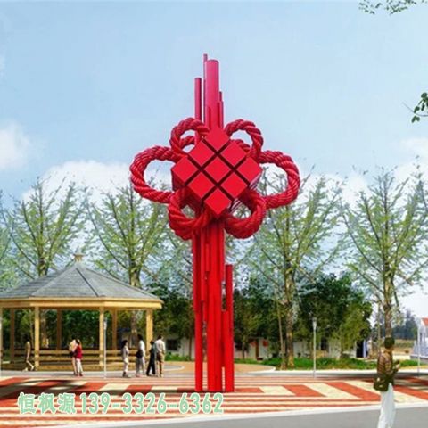 中国结不锈钢公园雕塑