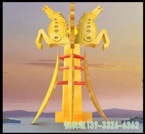 飞马皇冠不锈钢雕塑