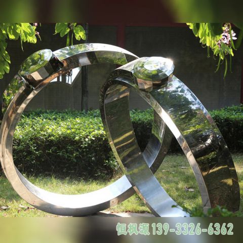 戒指不锈钢公园雕塑