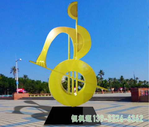 广场小提琴不锈钢雕塑