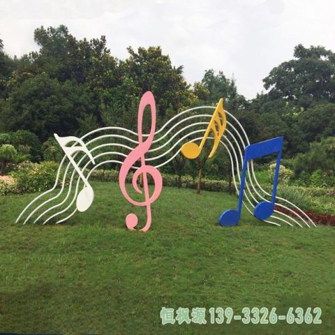 彩绘音符不锈钢雕塑