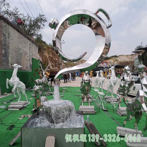 茶壶不锈钢景观雕塑