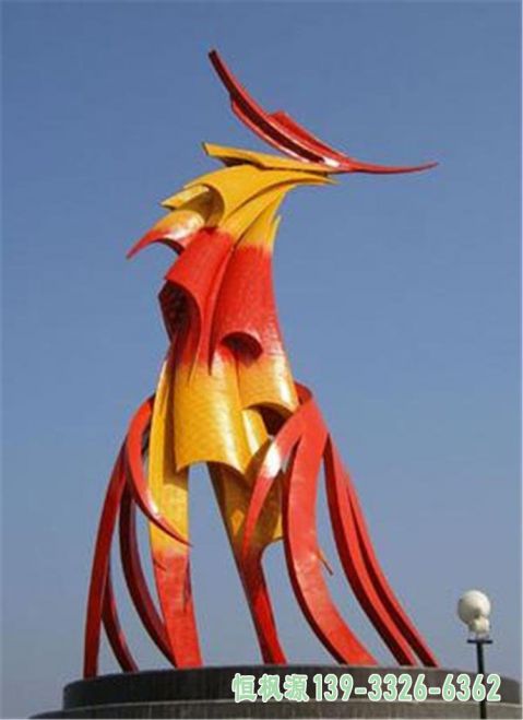 城市凤凰不锈钢景观雕塑