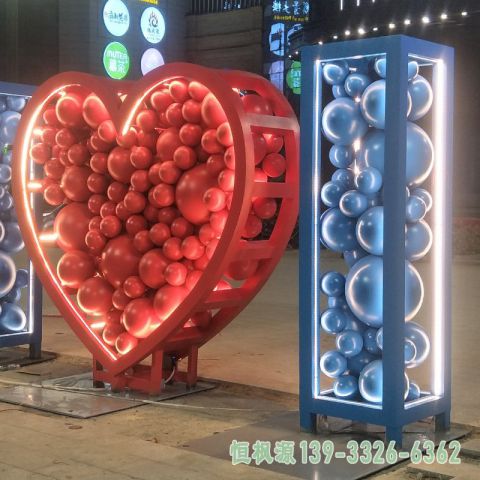 广场灯饰字母不锈钢雕塑