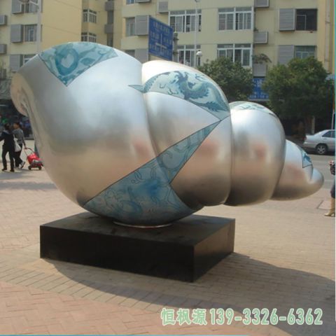 城市海螺不锈钢动物雕塑