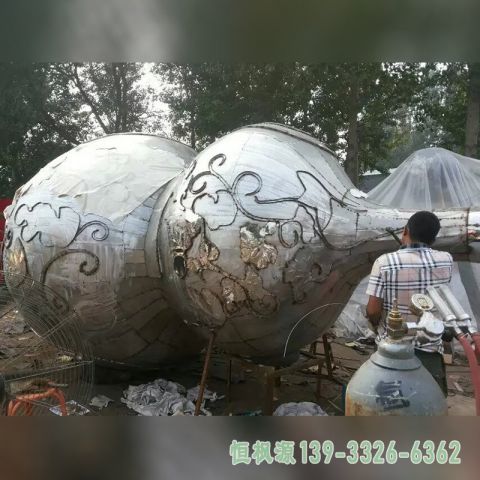 公园葫芦不锈钢雕塑