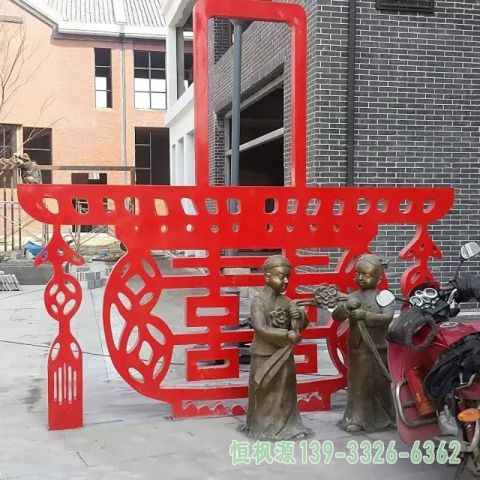 不锈钢剪纸广场雕塑